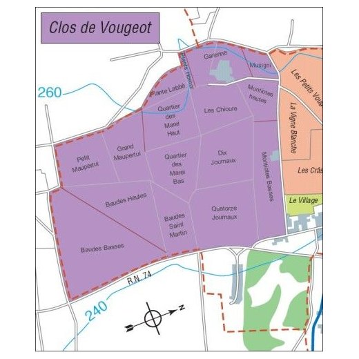 map pinotheque clos de vougeot