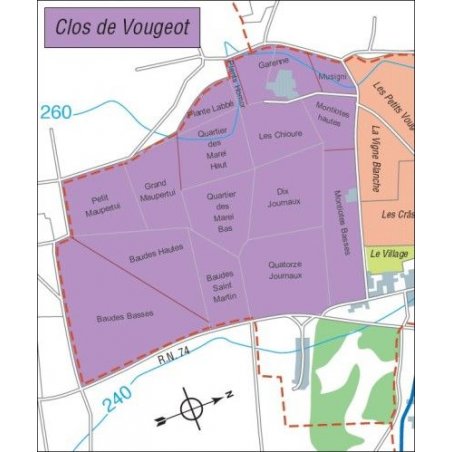 map pinotheque clos de vougeot