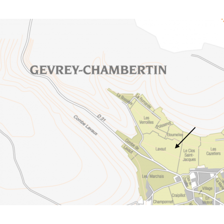 Armand Rousseau Gevrey Chambertin 1er cru Lavaux Saint Jacques 2011 map